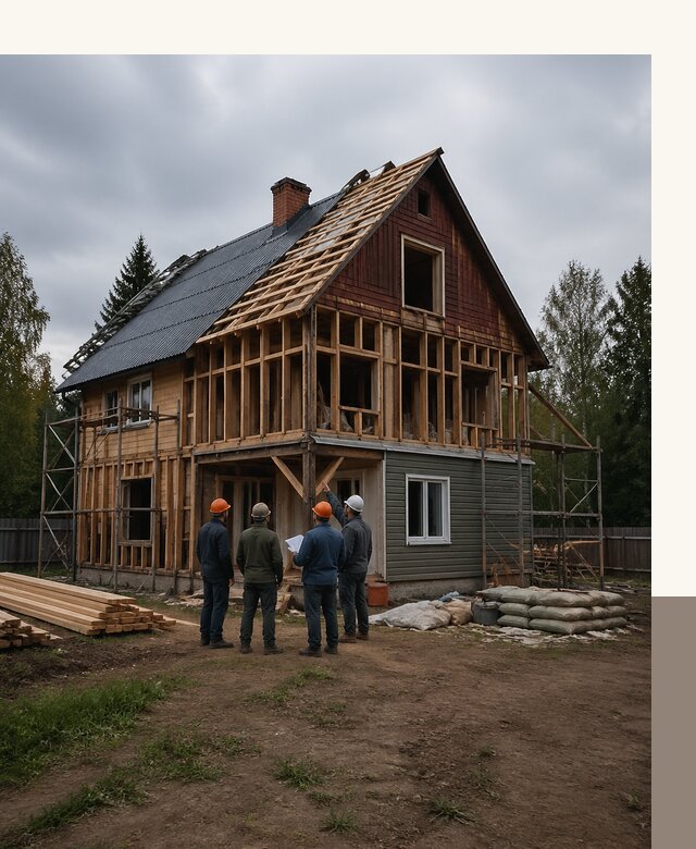 Реконструкция дачного дома в Устях-Куте под ключ с проектом